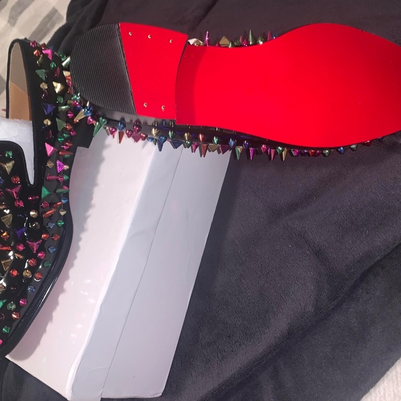 Red bottom Spike loafers main image 4